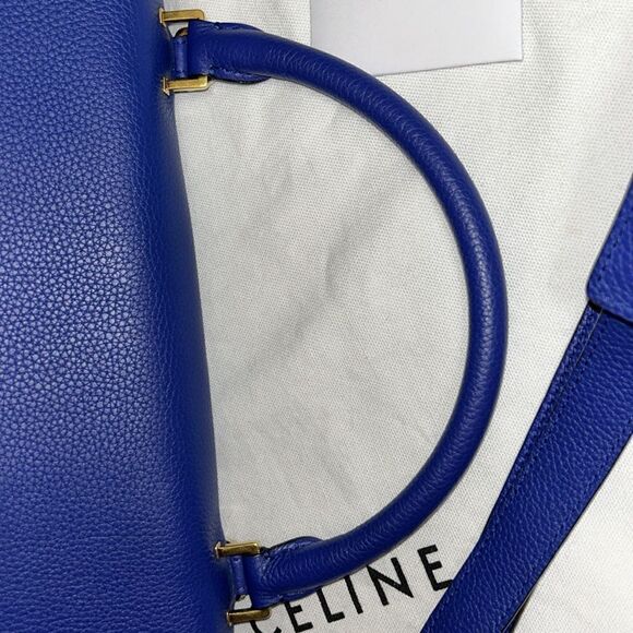 Authentic Celine Leather/Calfskin Suede Trapeze Indigo Shoulder/Top Hand… - Picture 9 of 17